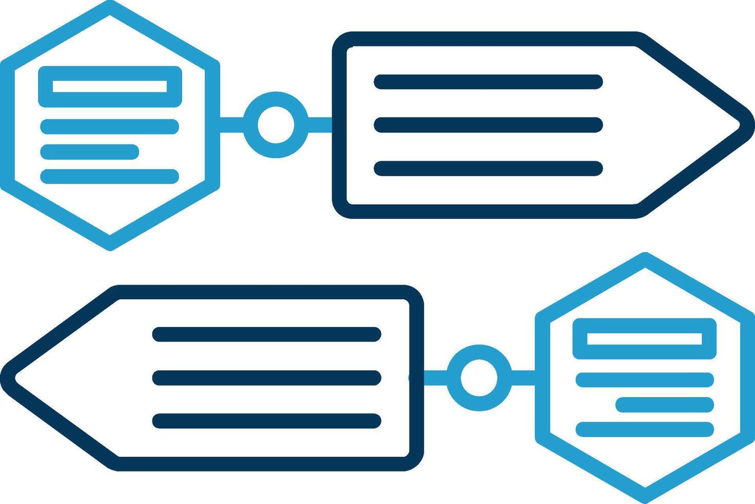 Infographic elements Line Blue Two Color Icon vector