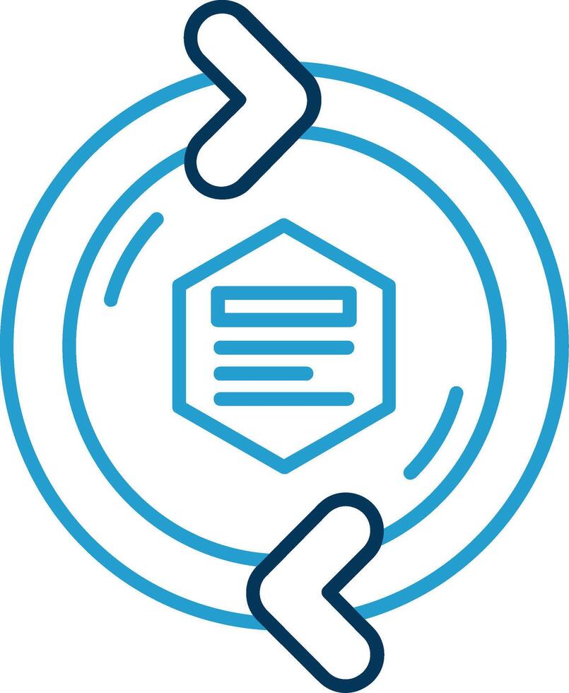 Refresh arrow Line Blue Two Color Icon vector