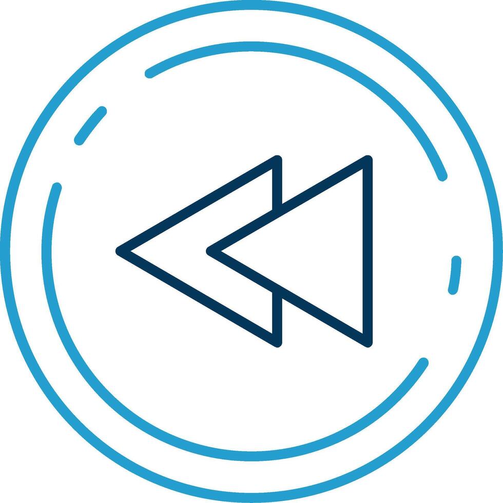 Fast forward Line Blue Two Color Icon vector