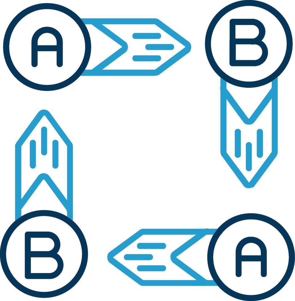 Infographic elements Line Blue Two Color Icon vector