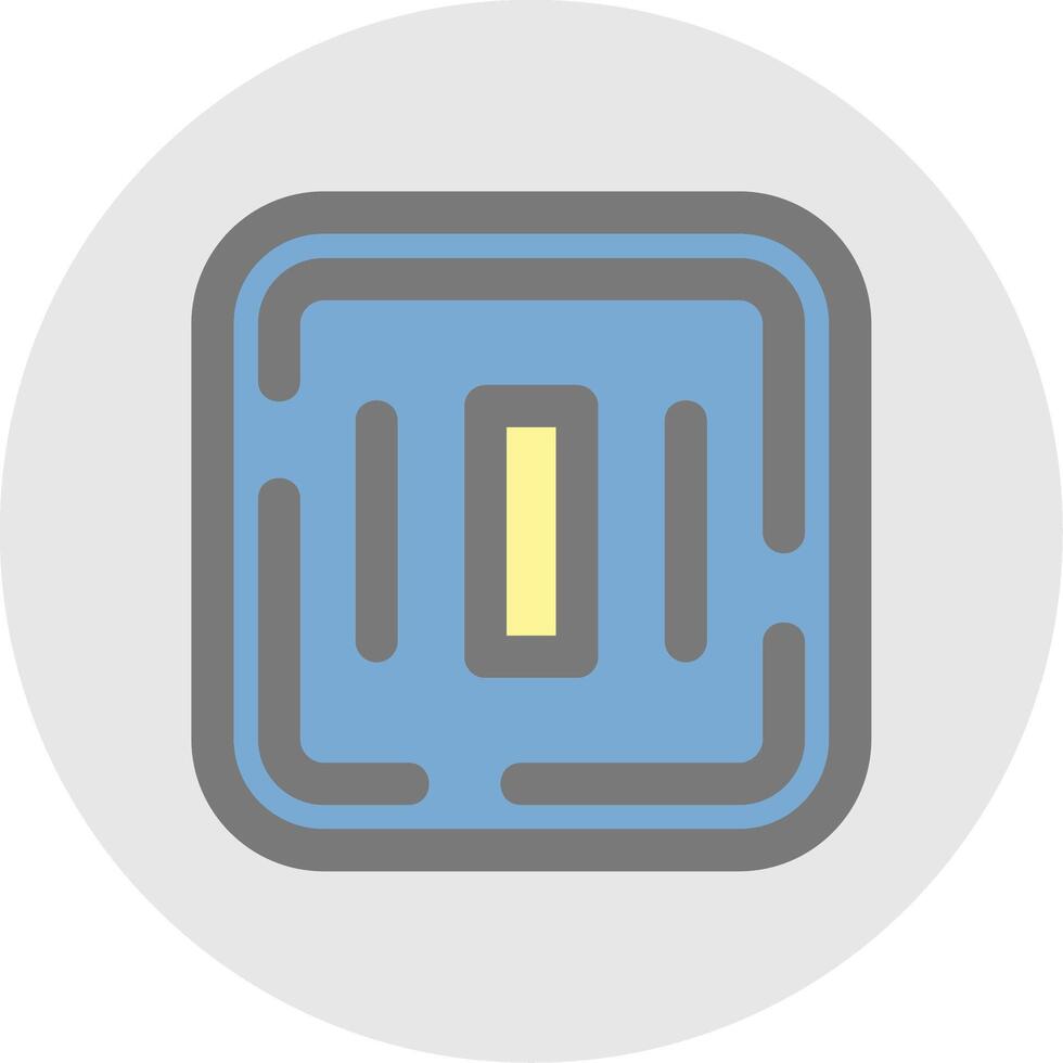 Center alignment Line Filled Light Circle Icon vector