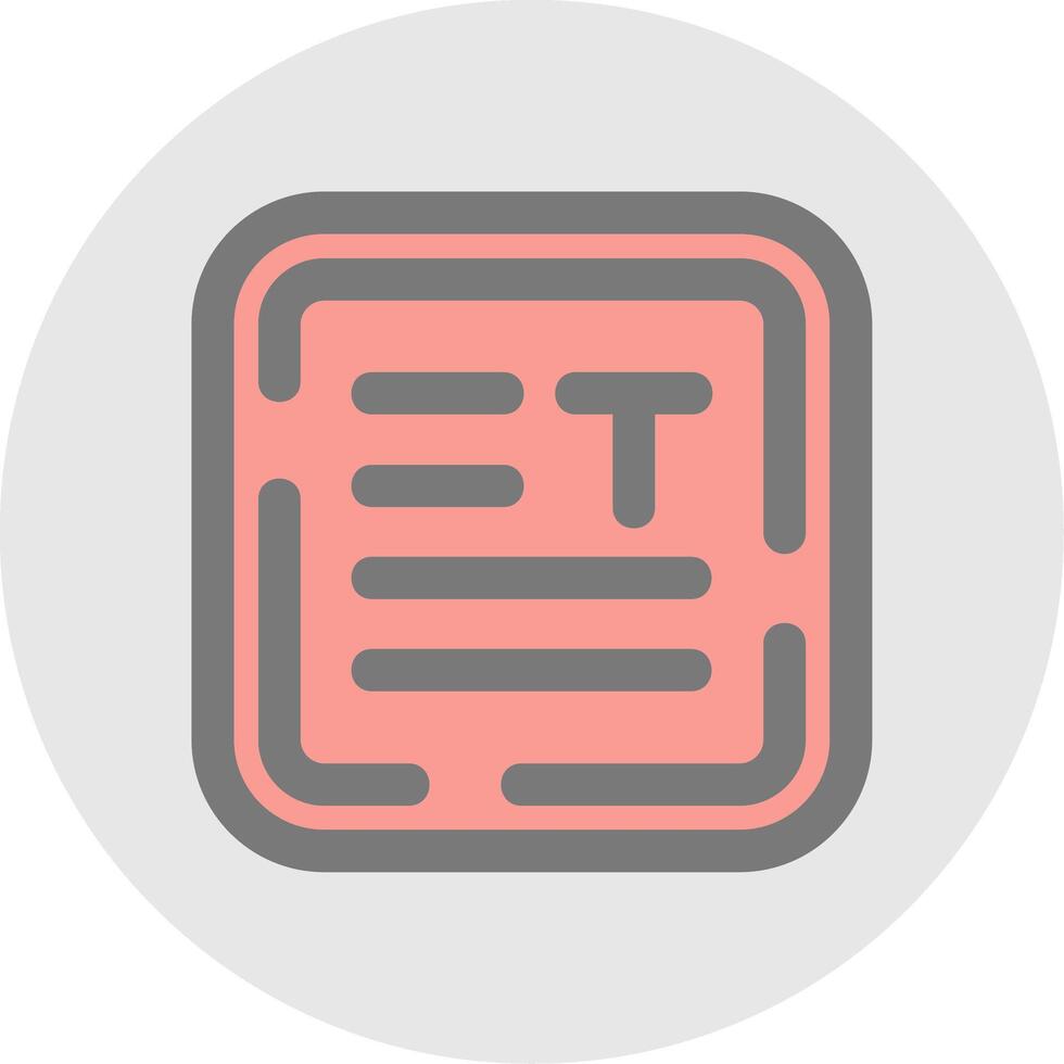 Align text Line Filled Light Circle Icon vector