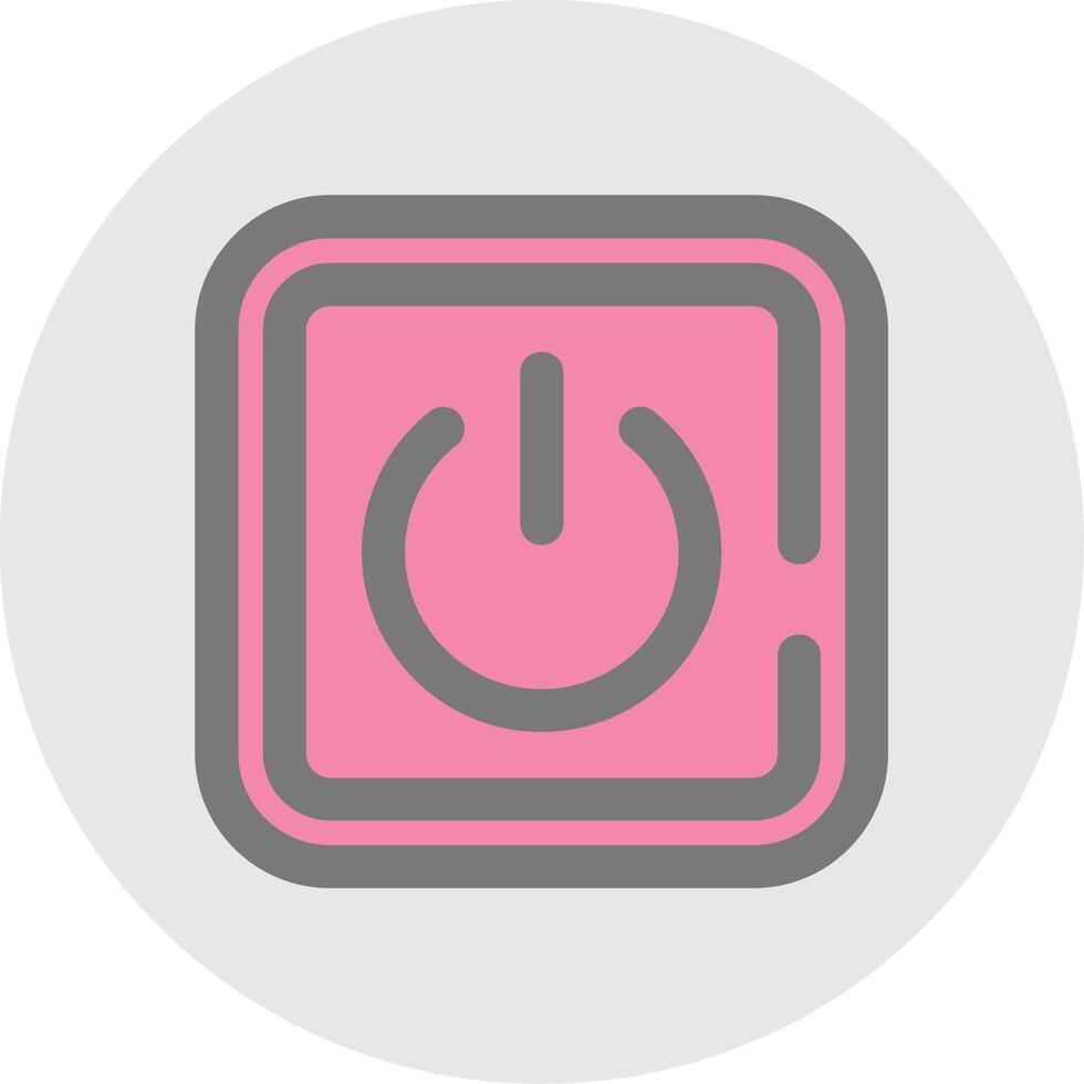 Power on Line Filled Light Circle Icon vector