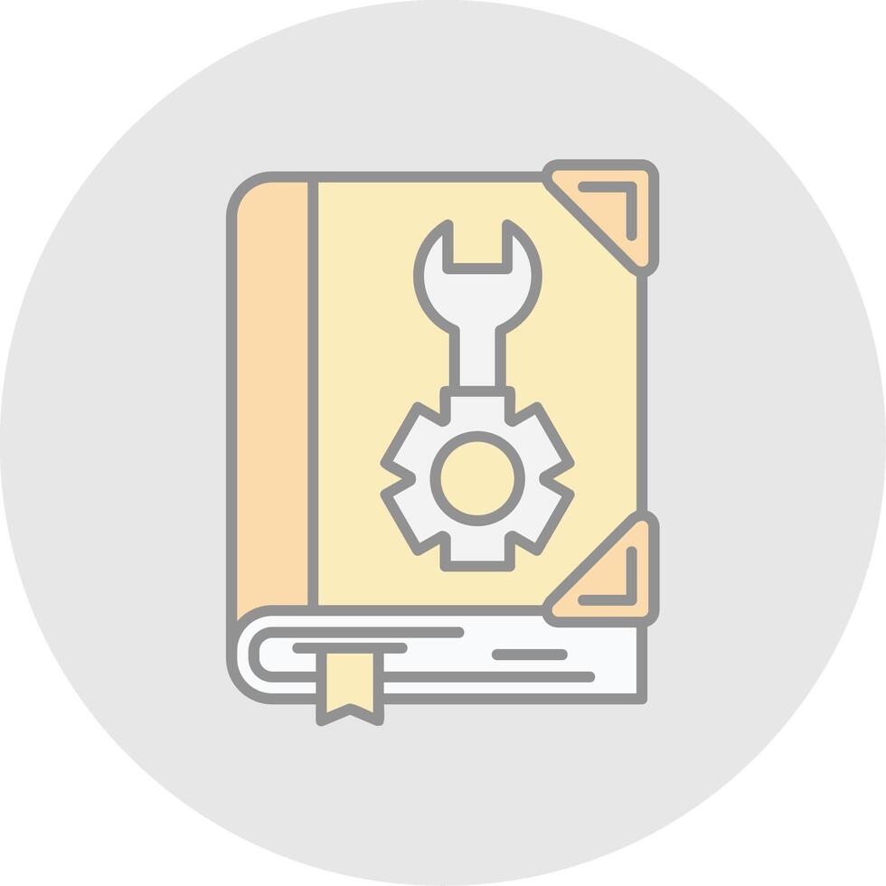 User manual Line Filled Light Circle Icon vector