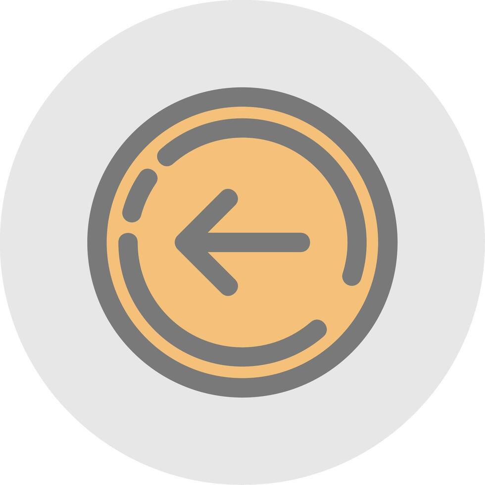 Right arrow Line Filled Light Circle Icon vector