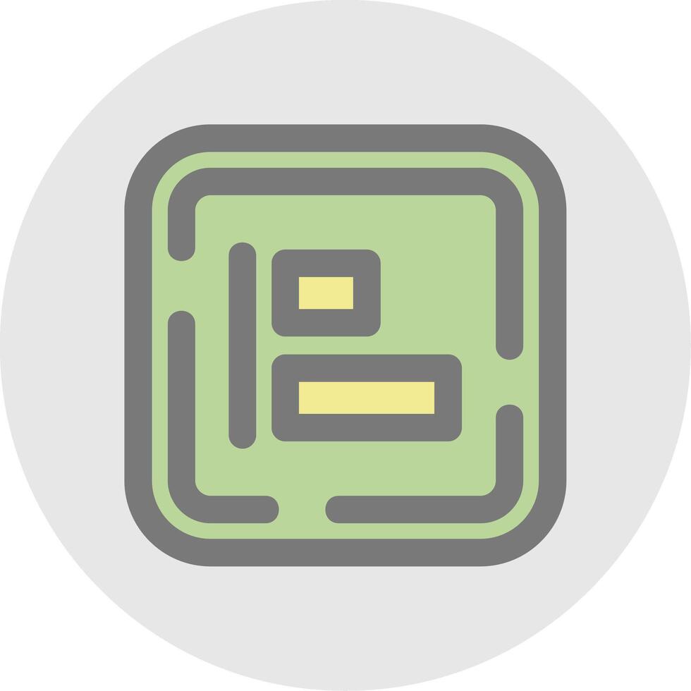Left allignment Line Filled Light Circle Icon vector