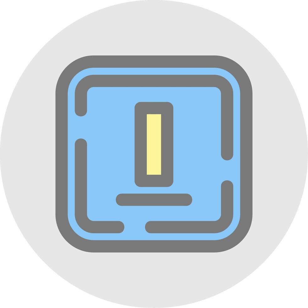 Bottom alignment Line Filled Light Circle Icon vector