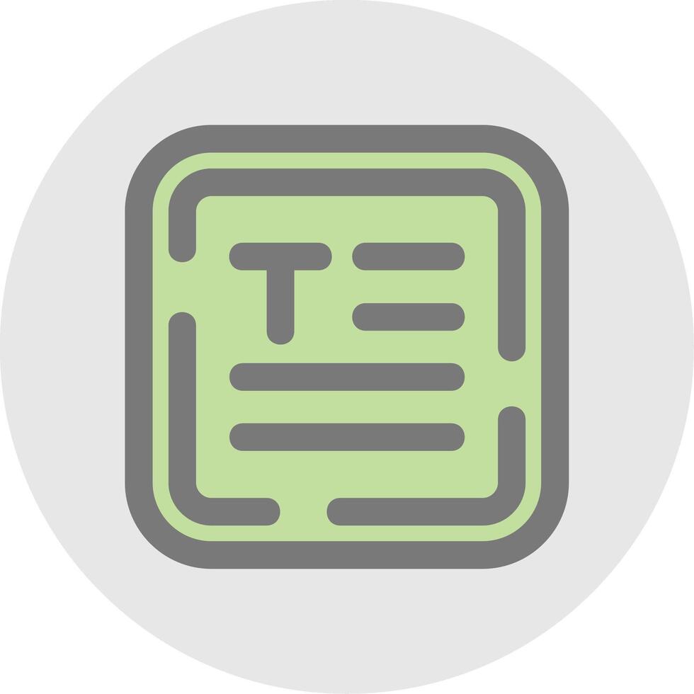 Align text Line Filled Light Circle Icon vector