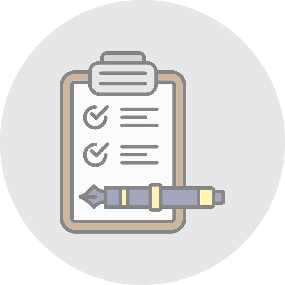 Check list Line Filled Light Circle Icon vector