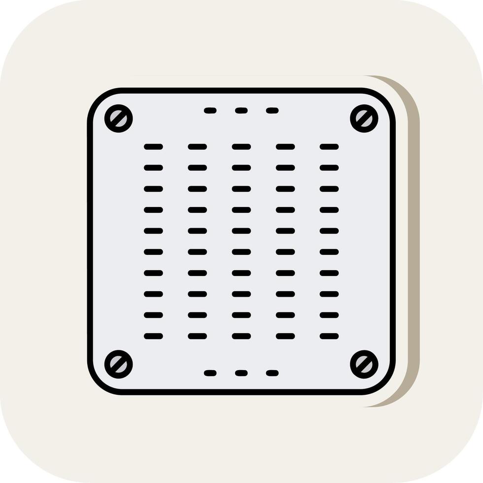 aire acondicionador línea lleno blanco sombra icono vector