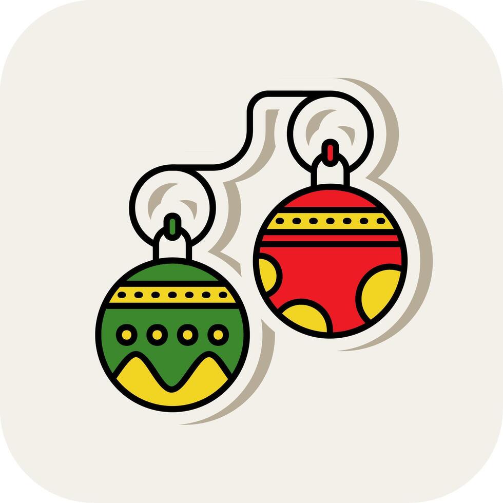 Jingle bell Line Filled White Shadow Icon vector