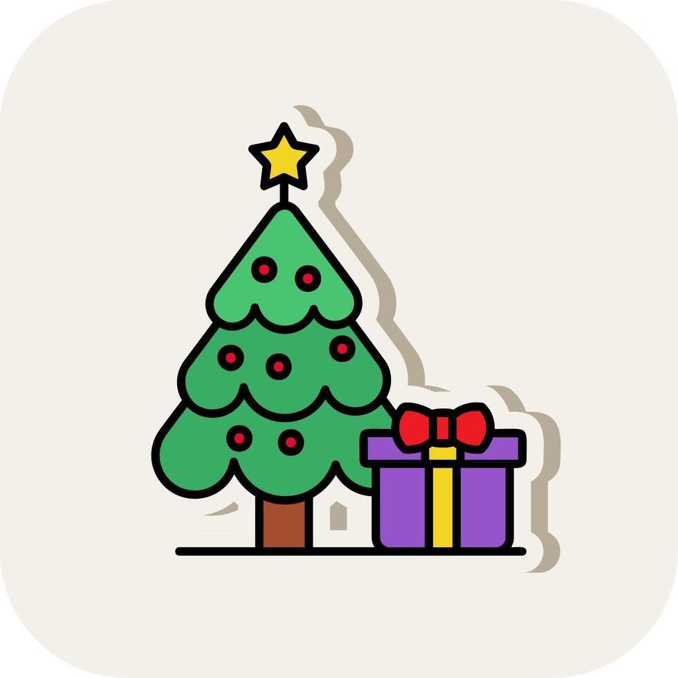 Jingle bell Line Filled White Shadow Icon vector