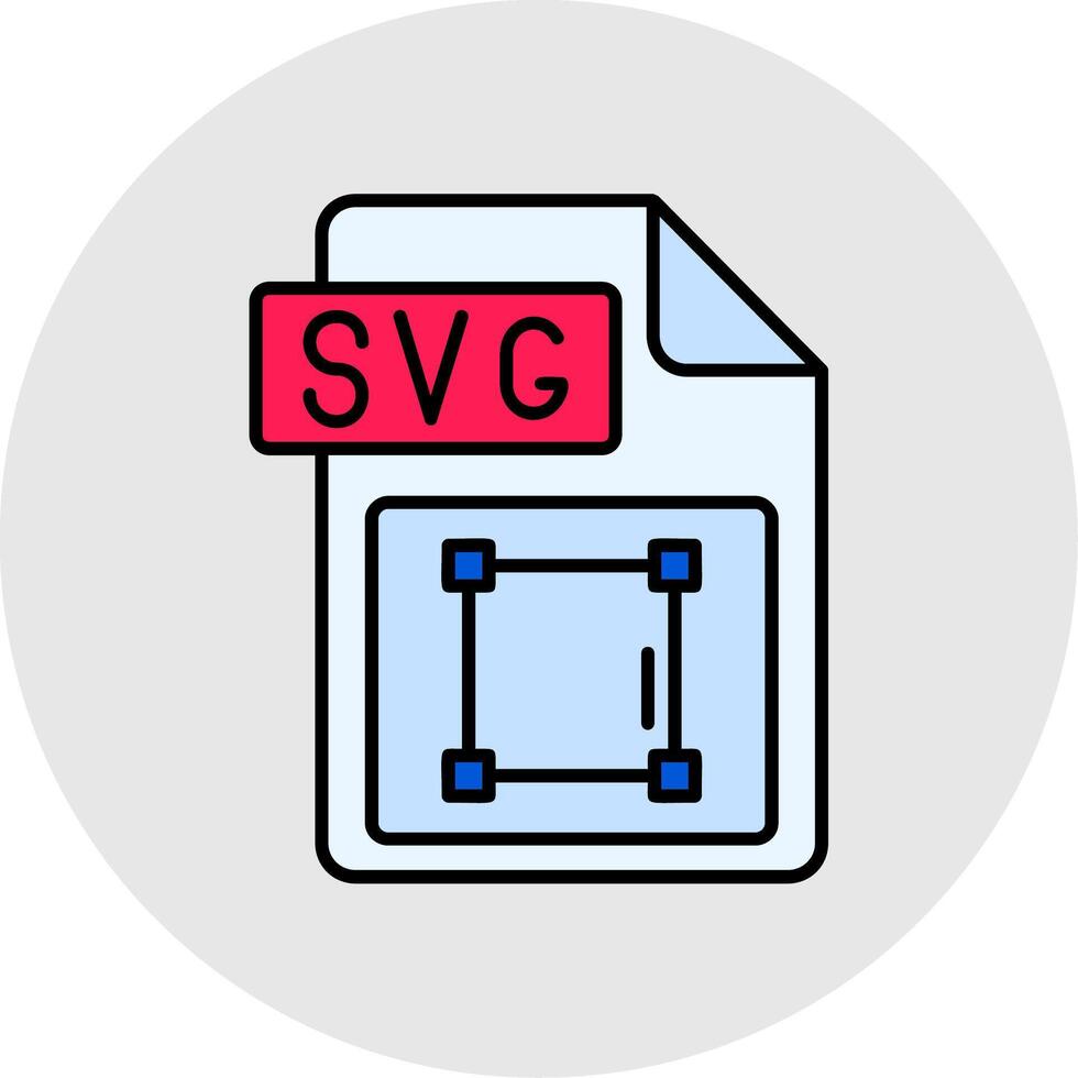 svg archivo formato línea lleno ligero circulo icono vector