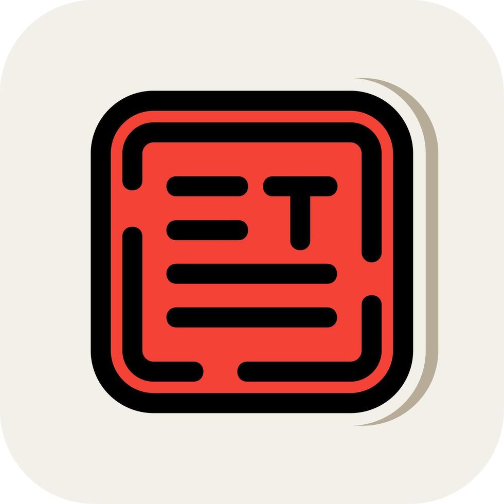 Align text Line Filled White Shadow Icon vector
