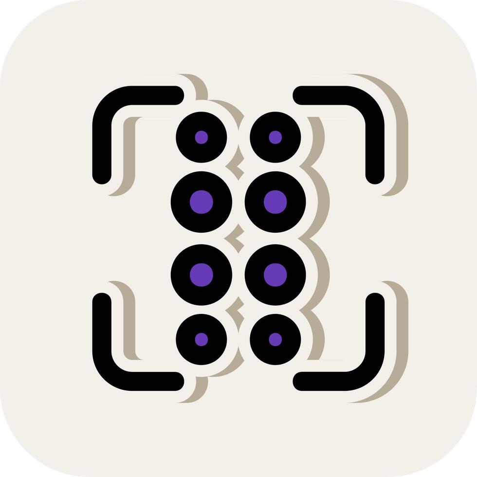 Reorder dots vertical Line Filled White Shadow Icon vector