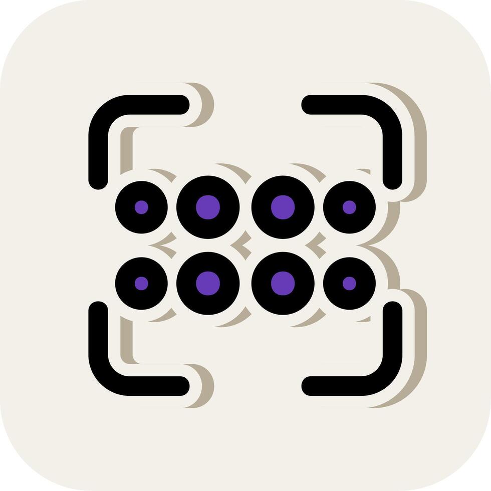 Reorder dots horizontal Line Filled White Shadow Icon vector