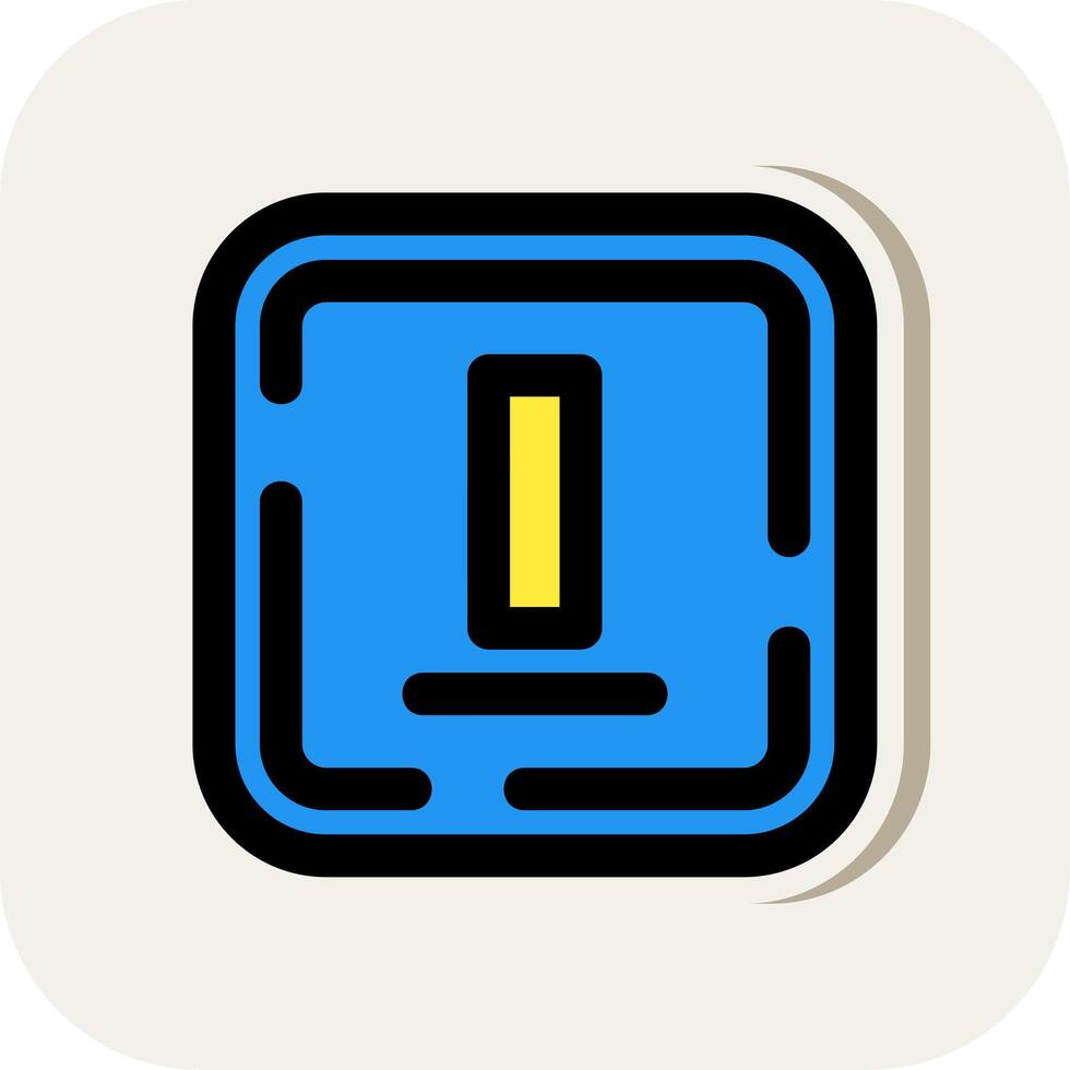 Bottom alignment Line Filled White Shadow Icon vector