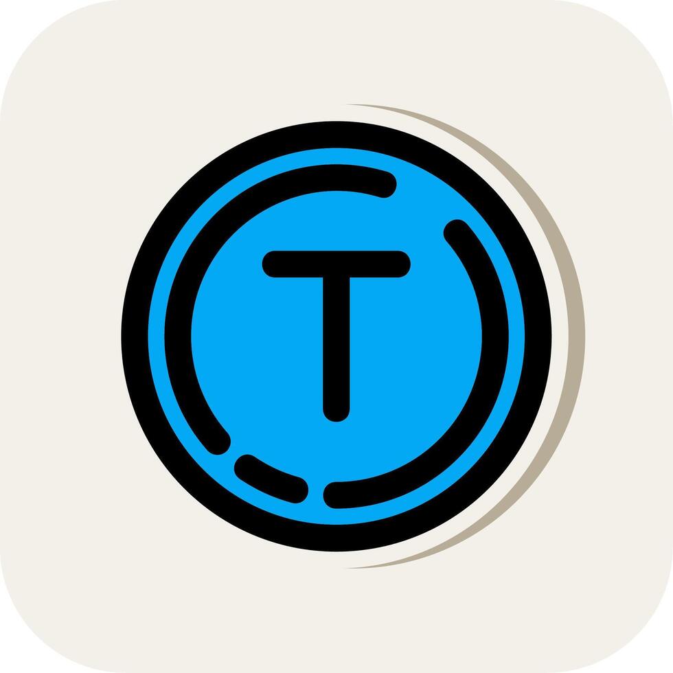 Add text Line Filled White Shadow Icon vector