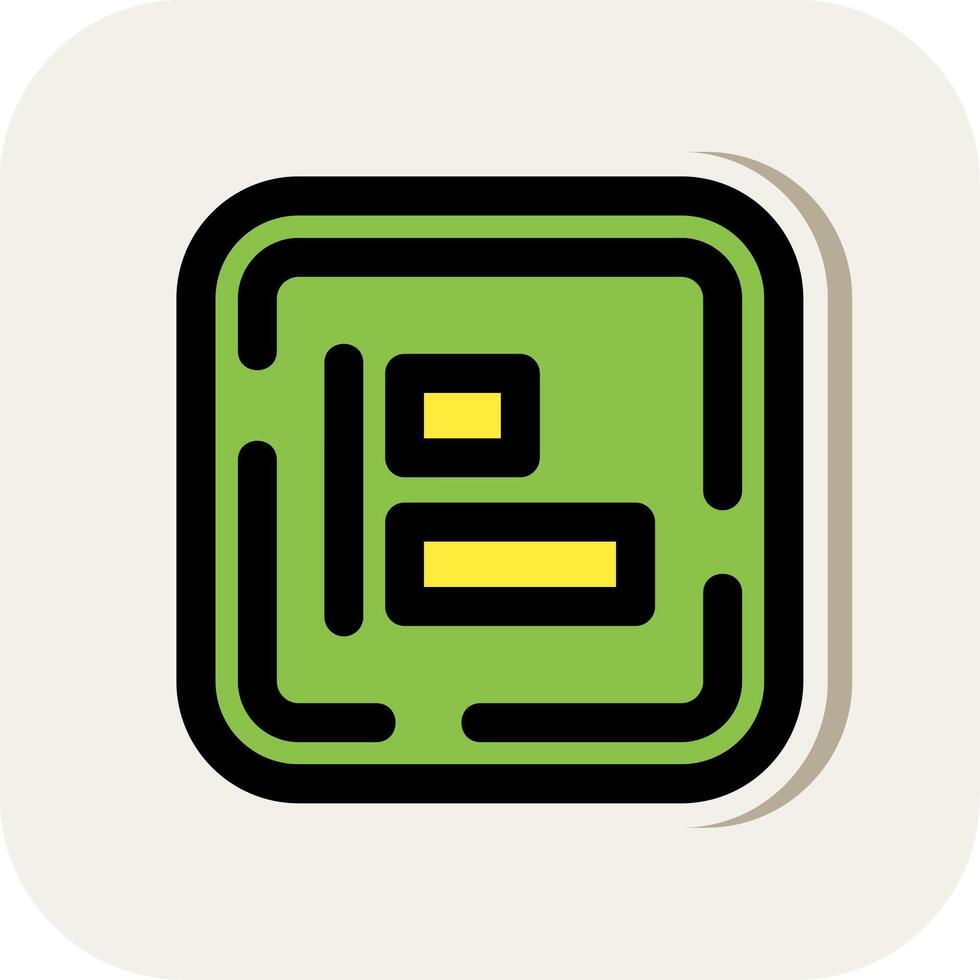 Left allignment Line Filled White Shadow Icon vector