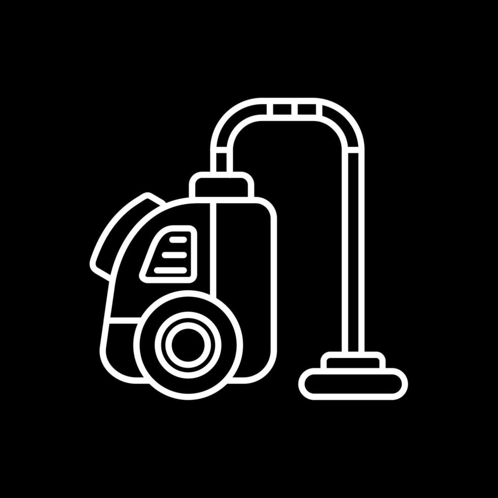 Vacuum cleaner Line Inverted Icon vector