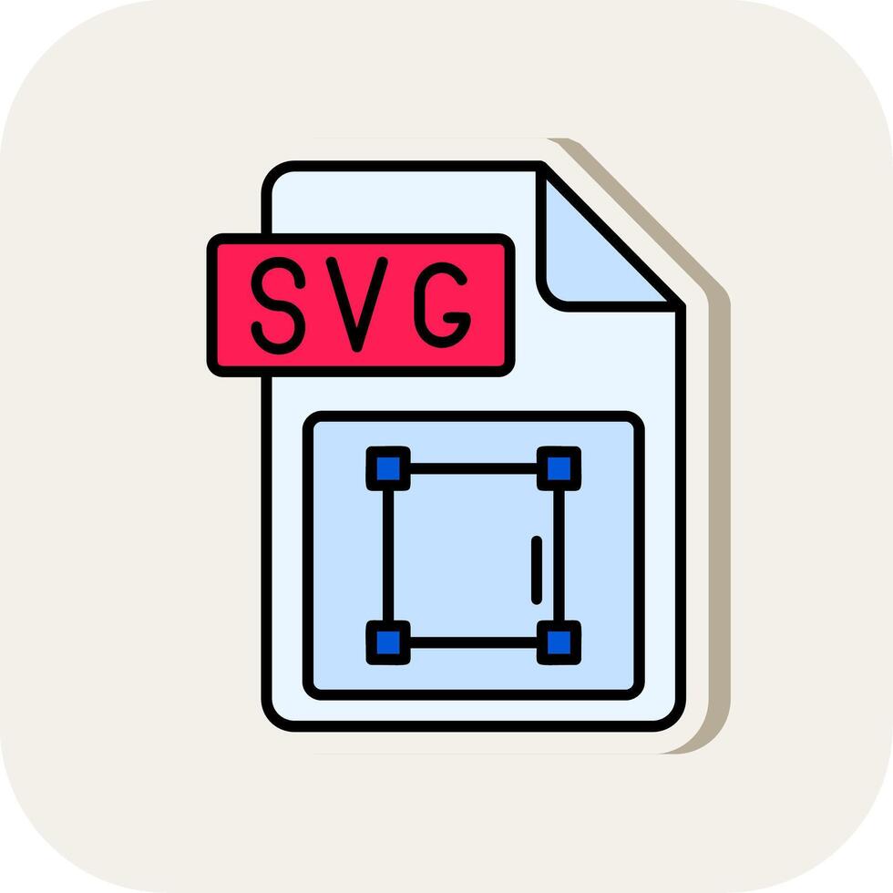 Svg file format Line Filled White Shadow Icon vector