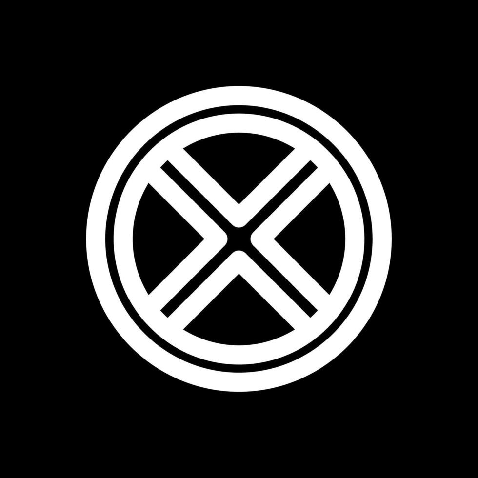 Block 2 Line Inverted Icon vector