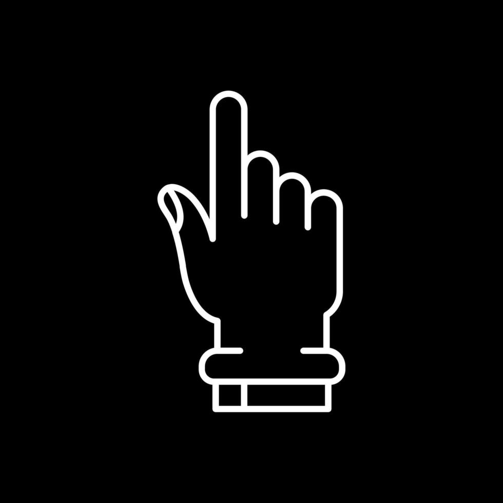 Hand click Line Inverted Icon vector