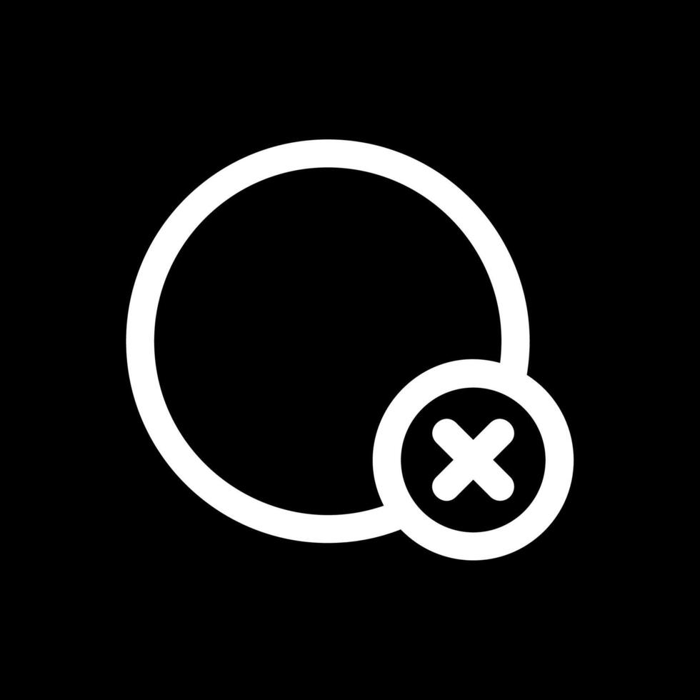 Delete circle Line Inverted Icon vector