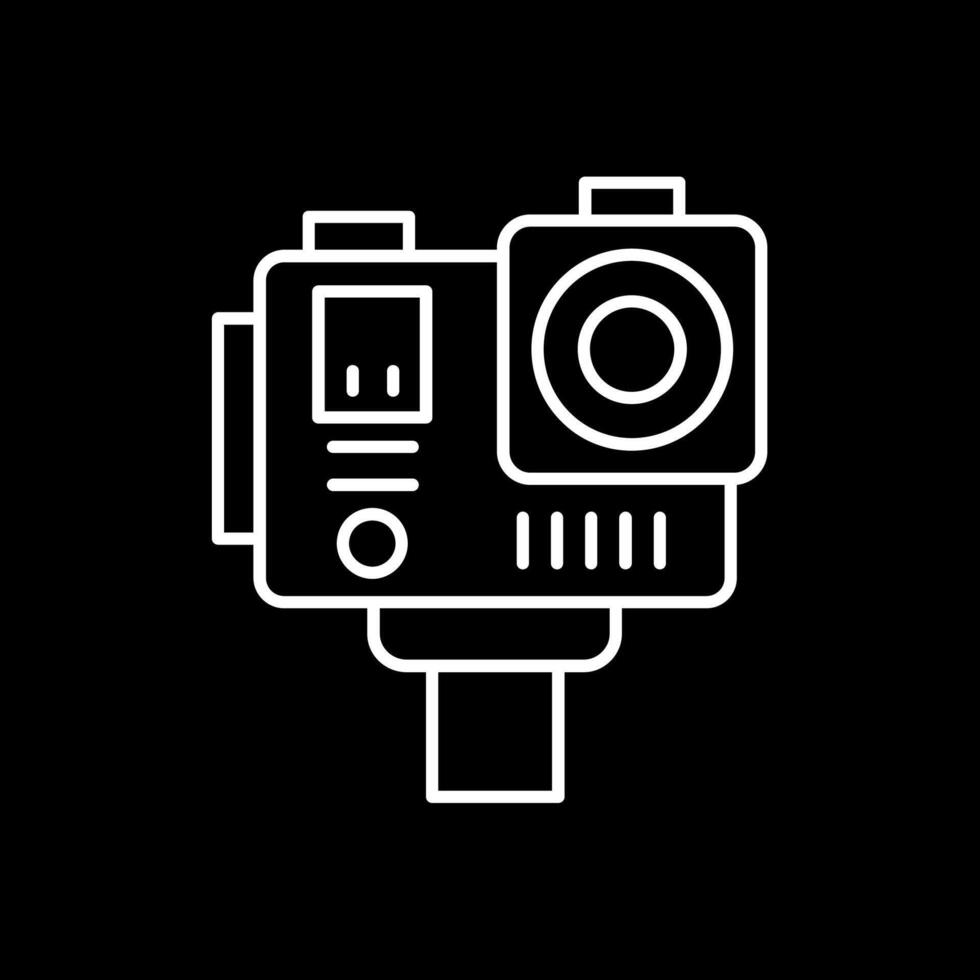 Action camera Line Inverted Icon vector