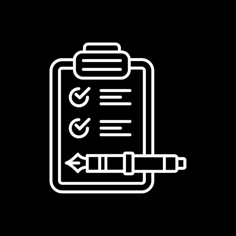 Check list Line Inverted Icon vector