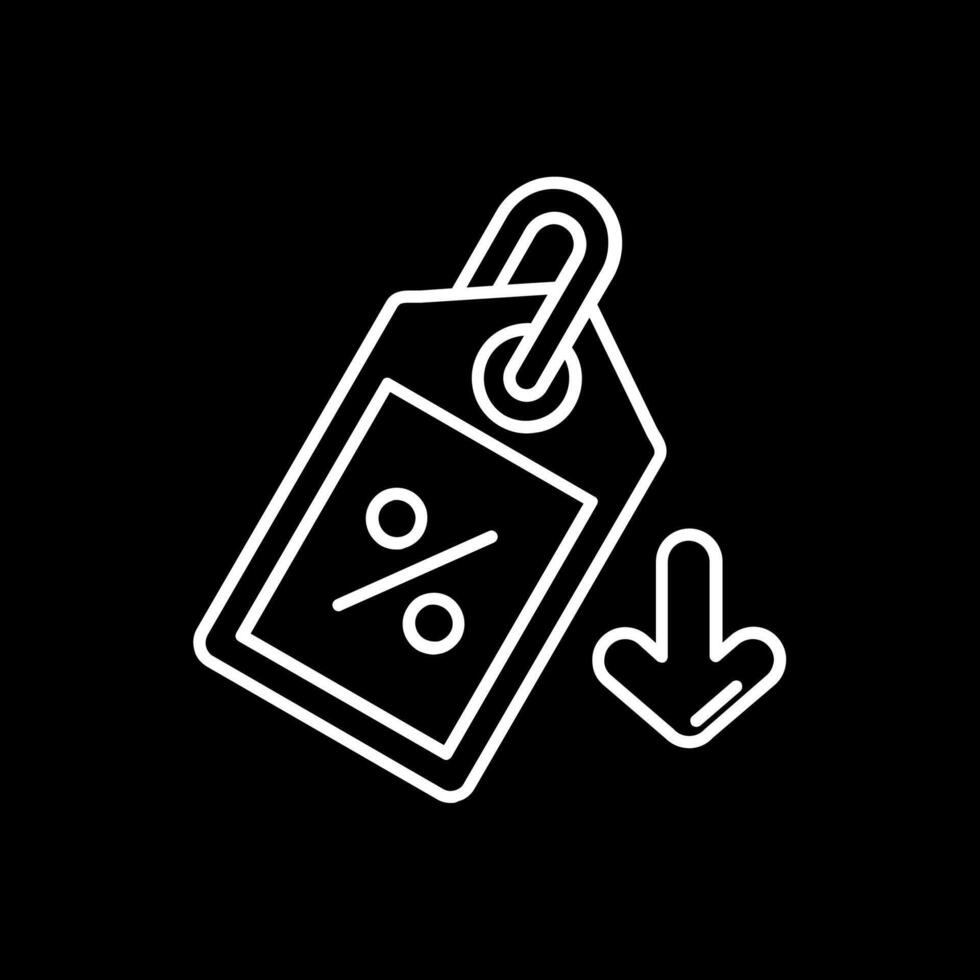 Price tag Line Inverted Icon vector