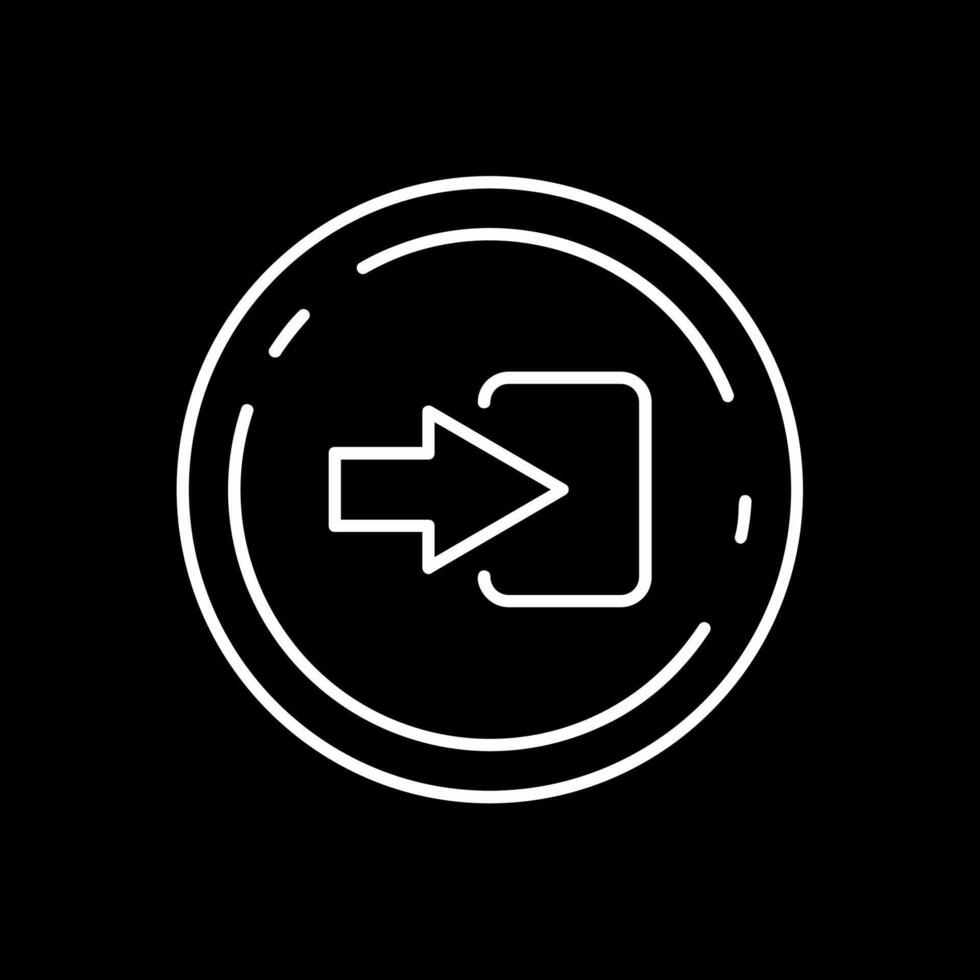 Log in Line Inverted Icon vector