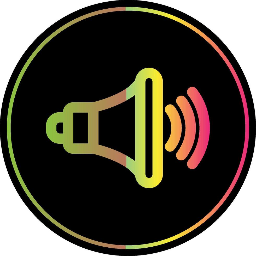 Volume up Line Gradient Due Color Icon vector