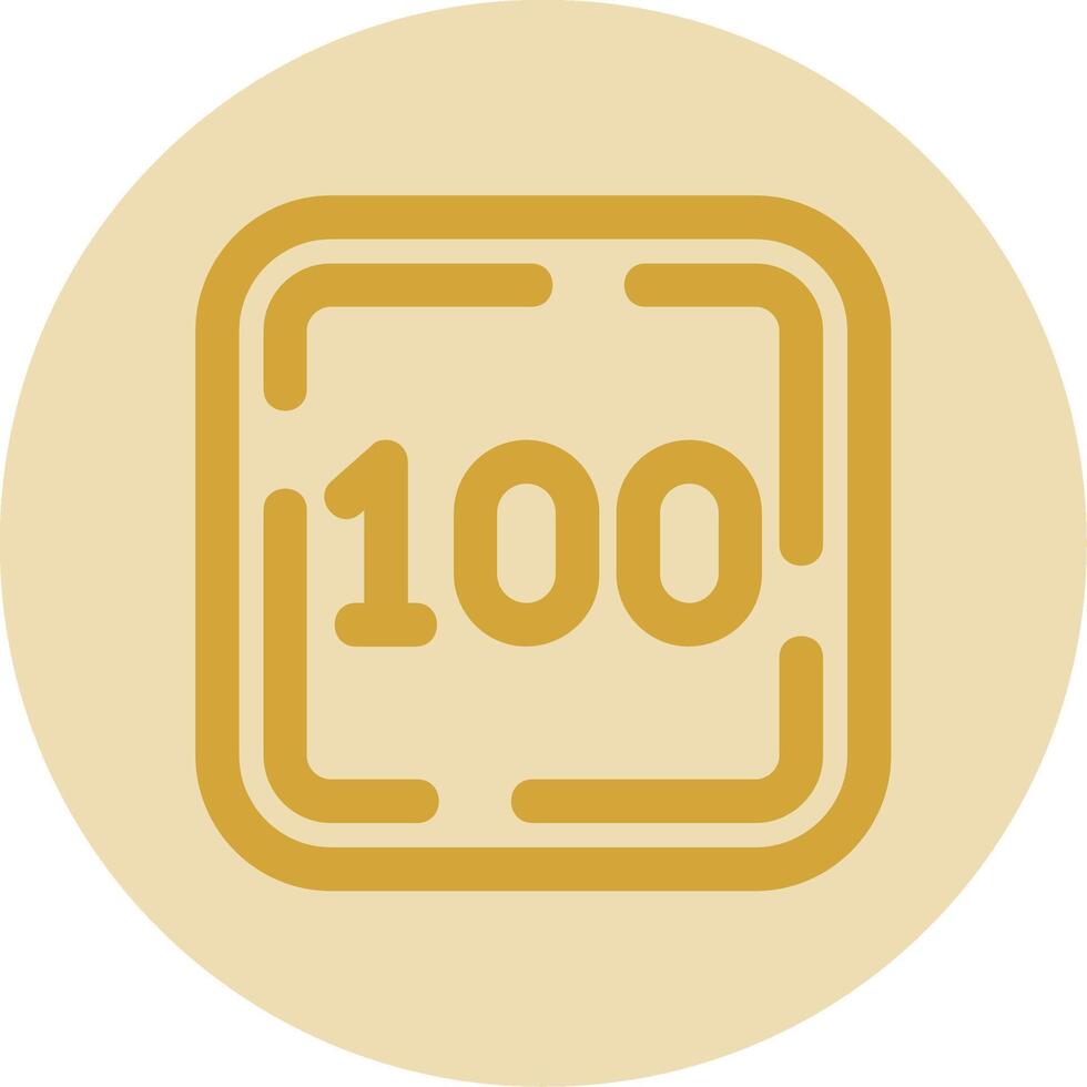 One Hundred Line Yellow Circle Icon vector