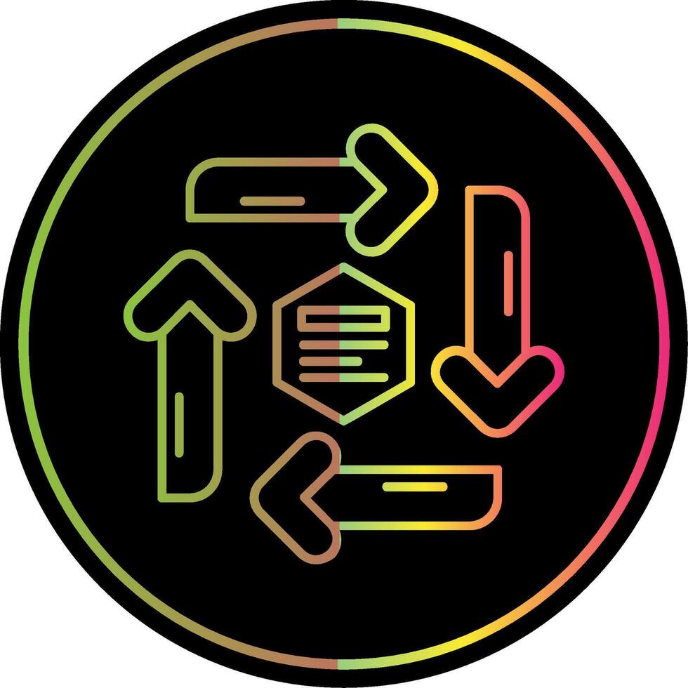 Infographic elements Line Gradient Due Color Icon vector
