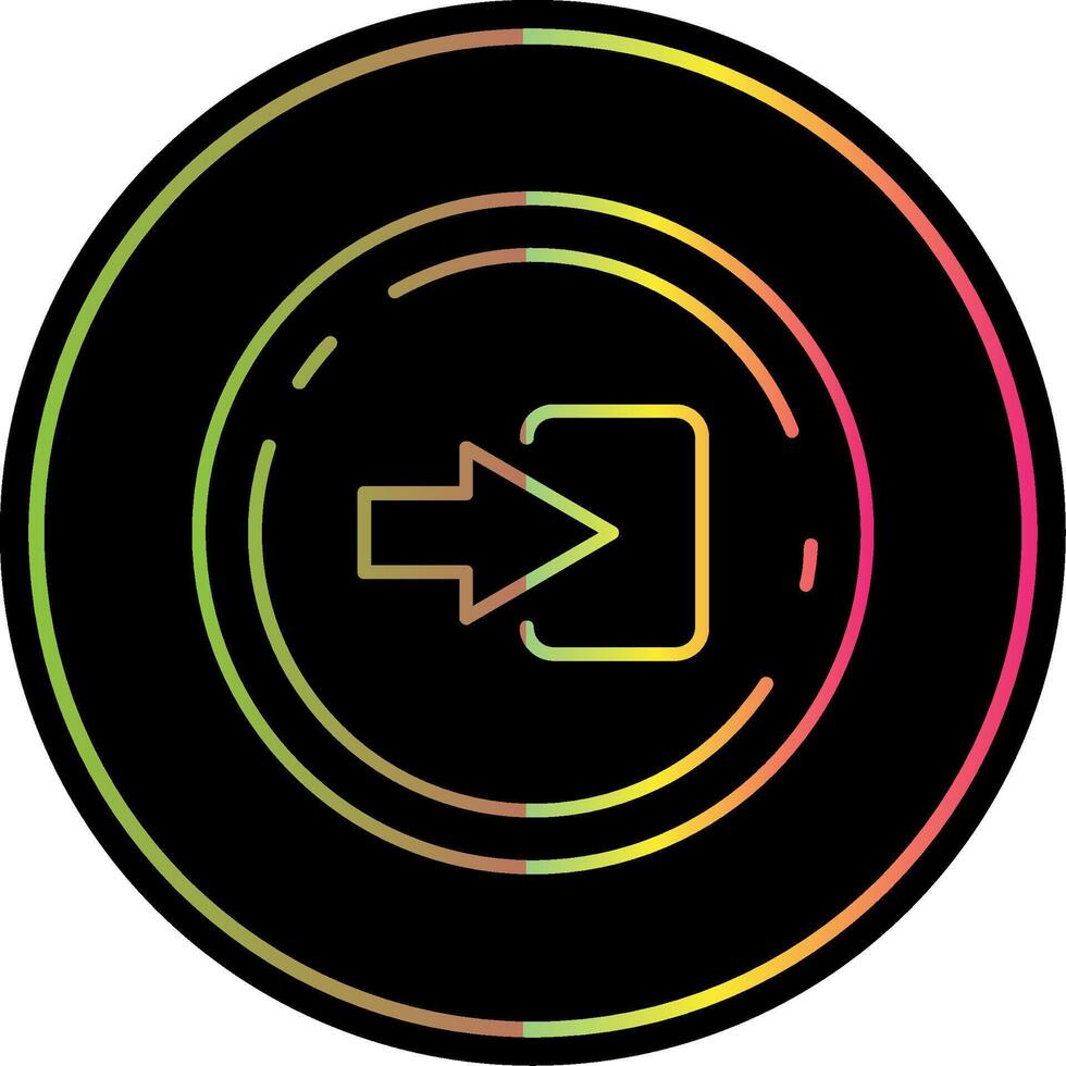 Log in Line Gradient Due Color Icon vector