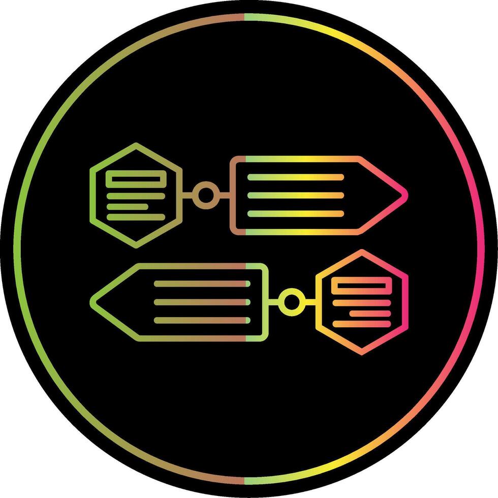 Infographic elements Line Gradient Due Color Icon vector