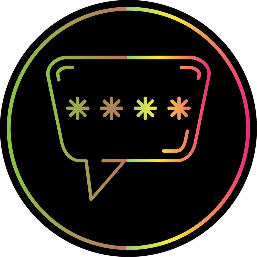 Chat box Line Gradient Due Color Icon vector