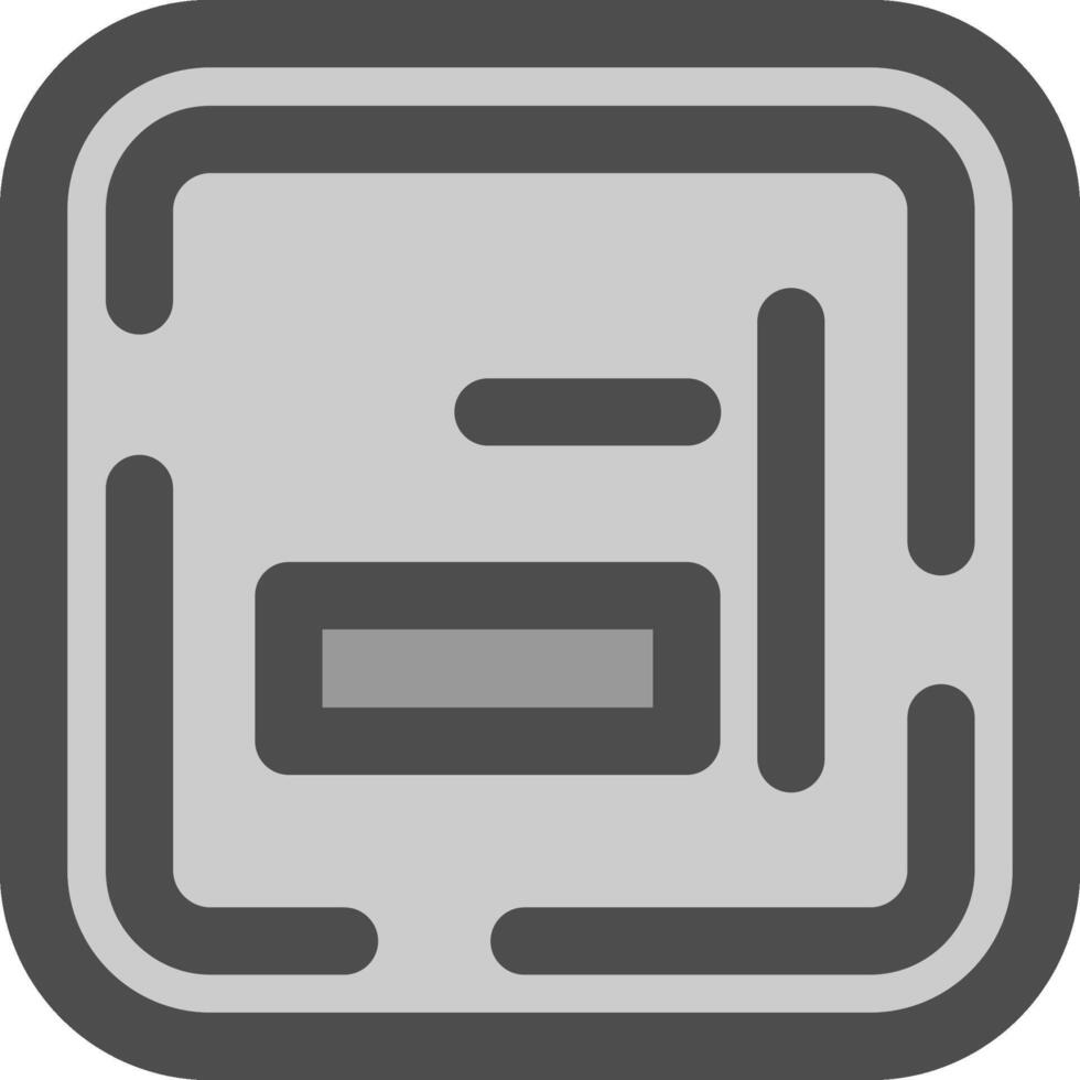 Right alignment Line Filled Greyscale Icon vector