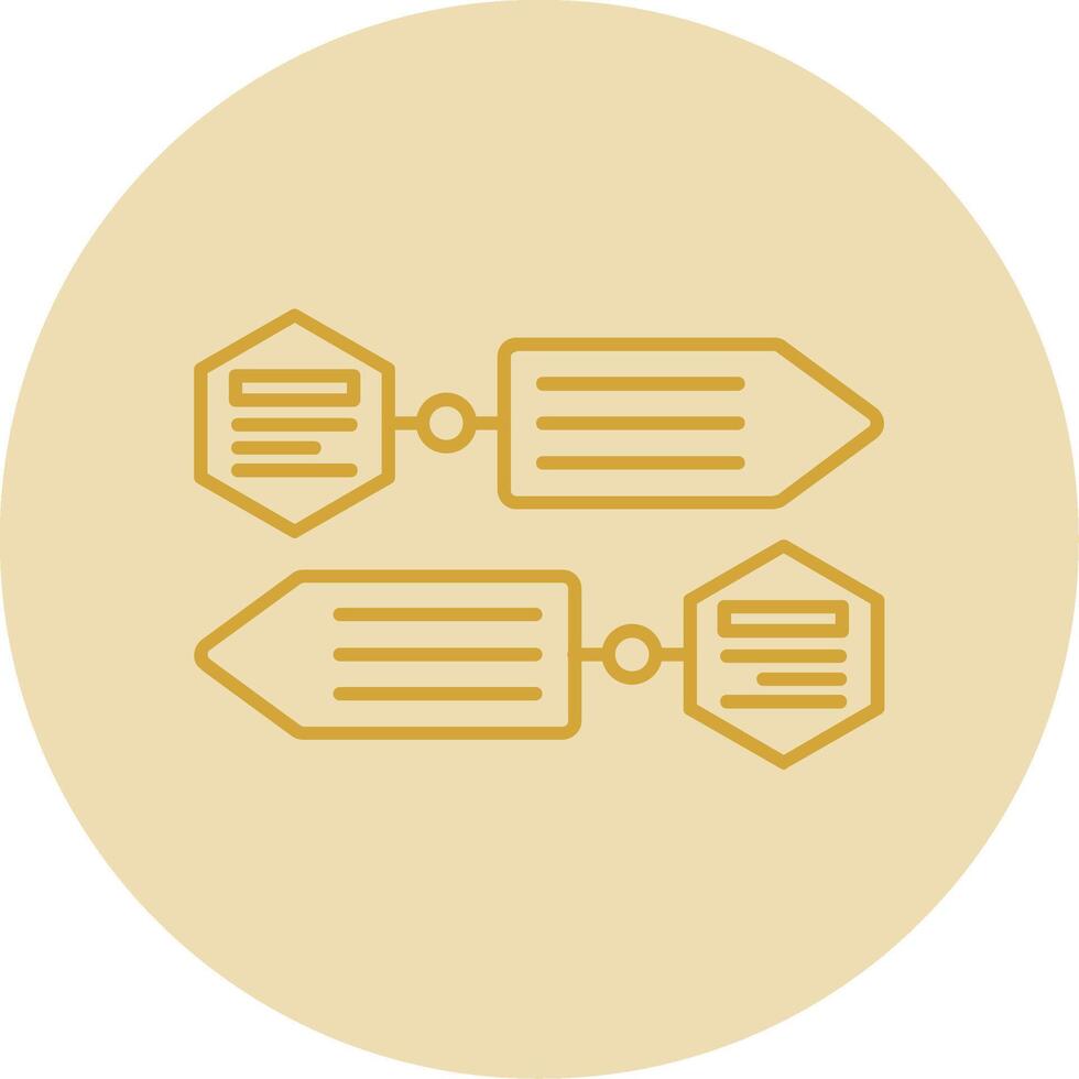 infografía elementos línea amarillo circulo icono vector