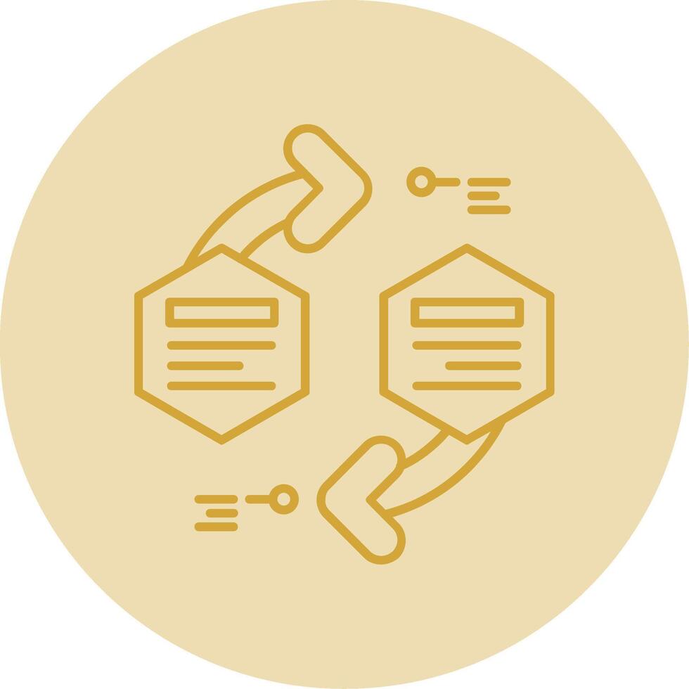 Infographic elements Line Yellow Circle Icon vector