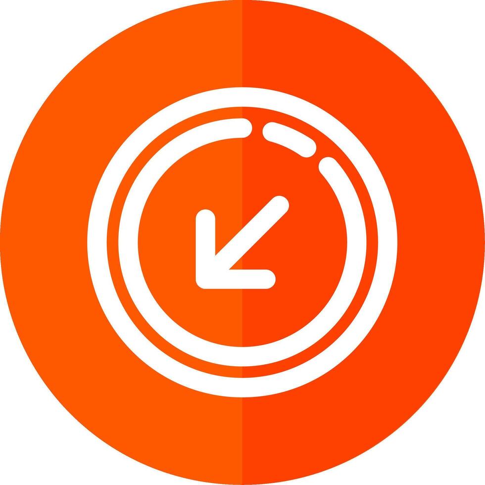 Down arrow Line Red Circle Icon vector