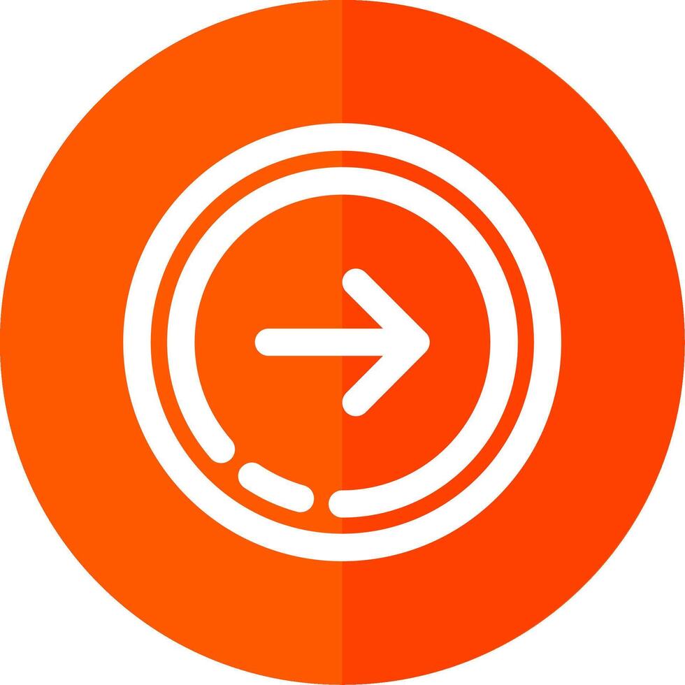 Right arrow Line Red Circle Icon vector