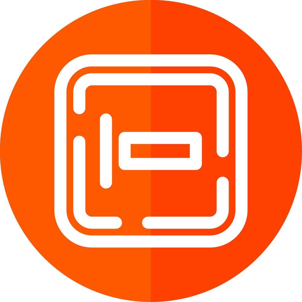 Left allignment Line Red Circle Icon vector