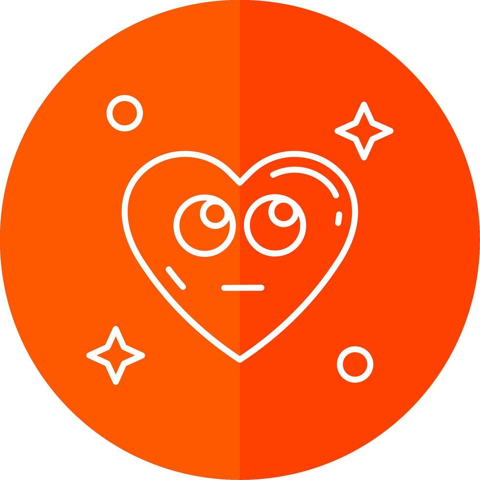 Rolling eyes Line Red Circle Icon vector