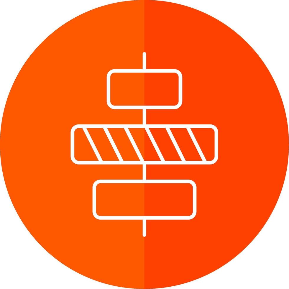 Center alignment Line Red Circle Icon vector