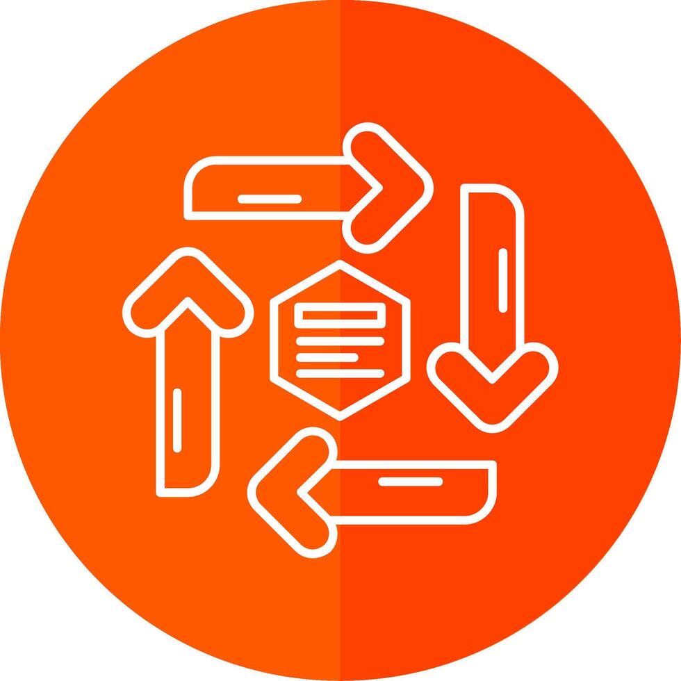 Infographic elements Line Red Circle Icon vector