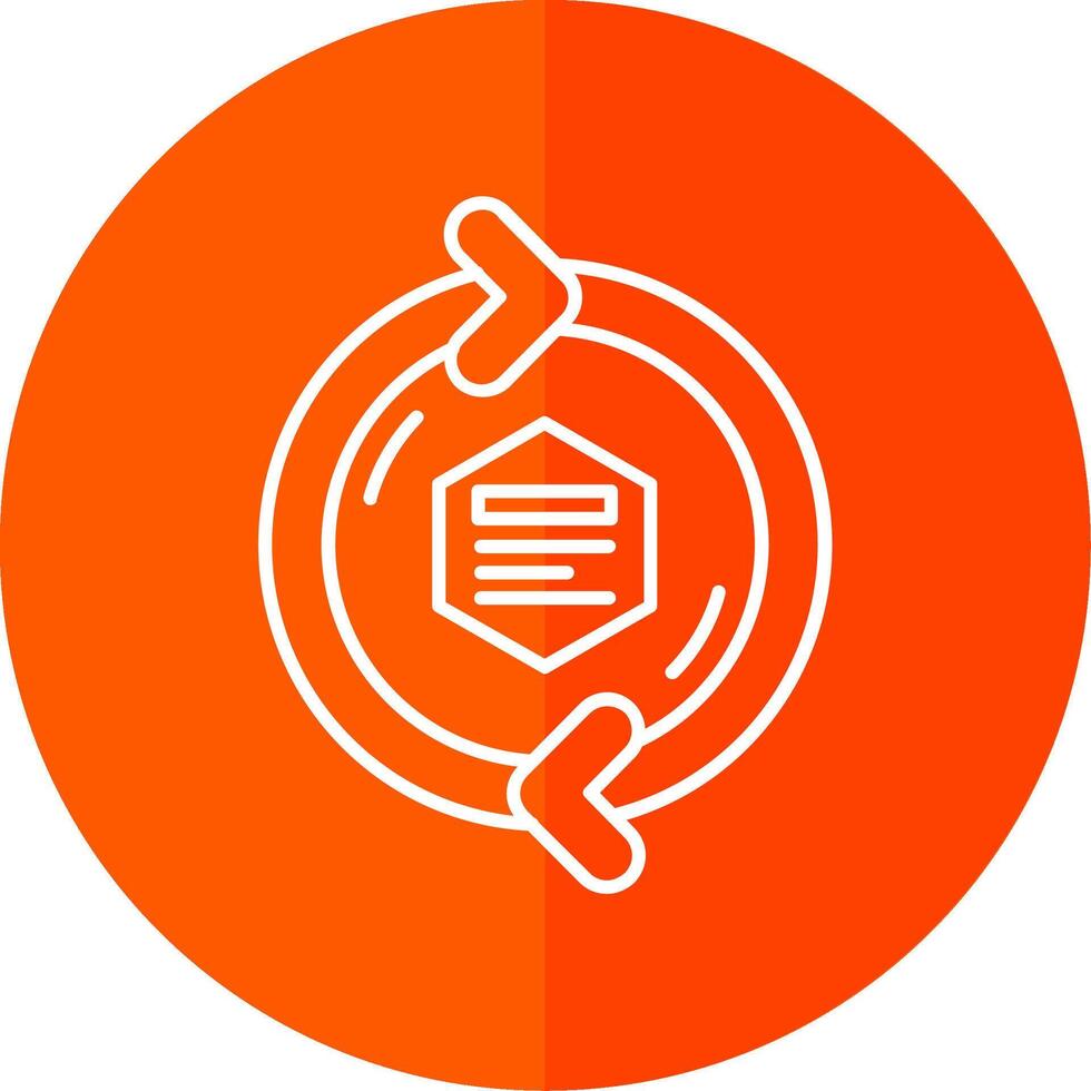 Refresh arrow Line Red Circle Icon vector
