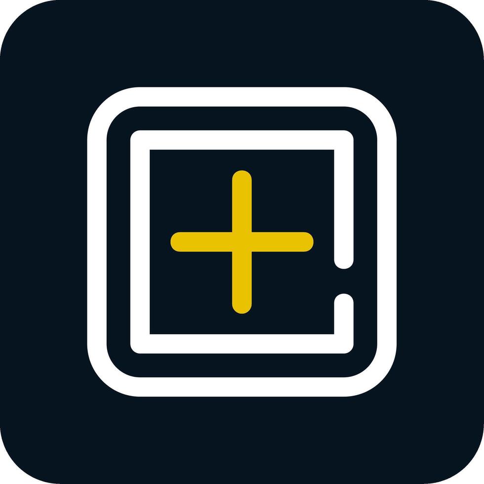 Add square Line Yellow White Icon vector