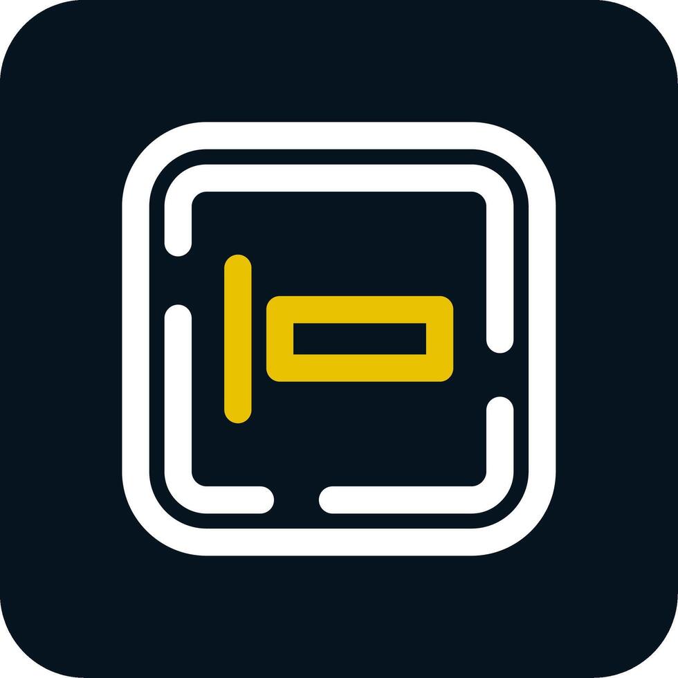 Right align Line Yellow White Icon vector